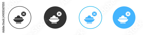 Lack of appetite icon simple flat vector icon pack