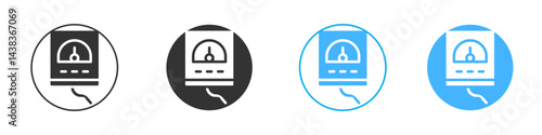 Meter icon simple flat vector icon pack