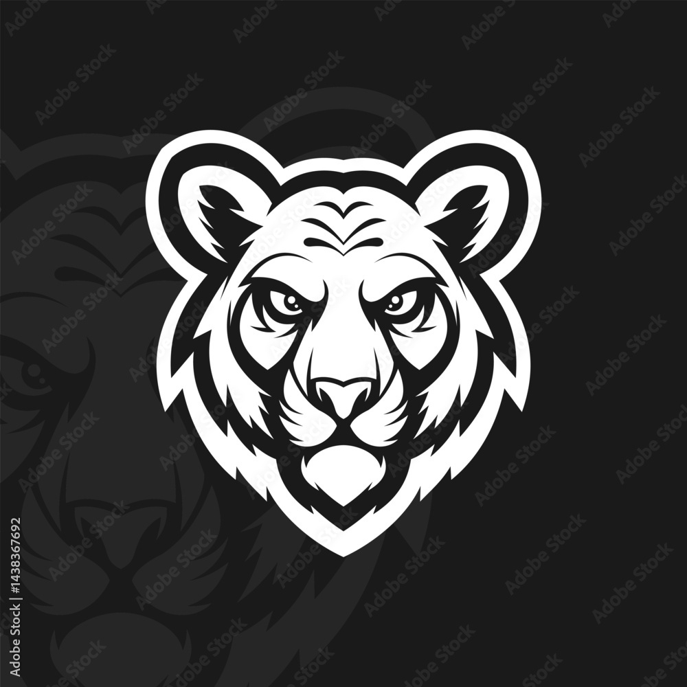 Tiger face, illustration mascot design esport Tiger face, illustration mascot design esport