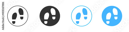 Shoe print icon simple flat vector icon pack