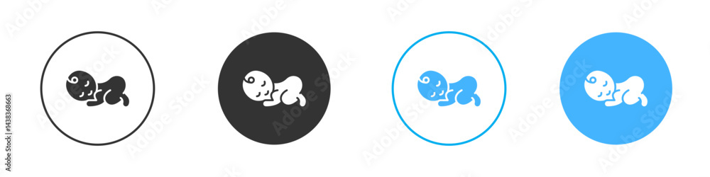 Sleeping baby icon simple flat vector icon pack Sleeping baby icon simple flat vector icon pack