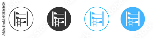 Bunk bed icon simple flat vector icon pack