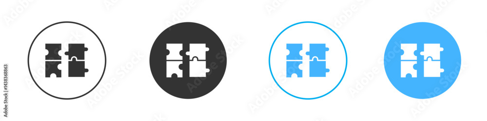 Puzzle icon simple flat vector icon pack Puzzle icon simple flat vector icon pack