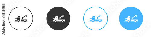 Tow truck icon simple flat vector icon pack