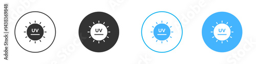 UV icon simple flat vector icon pack