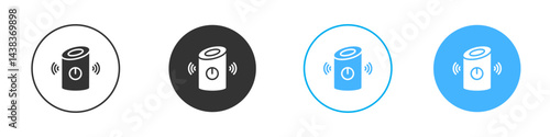 Smart speaker icon simple flat vector icon pack