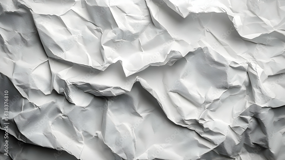 Crumpled White Paper Texture Background Crumpled White Paper Texture Background