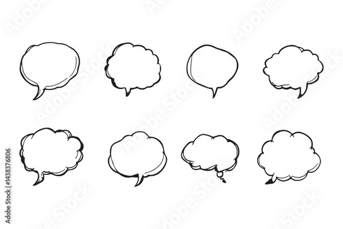 Speech bubble line art