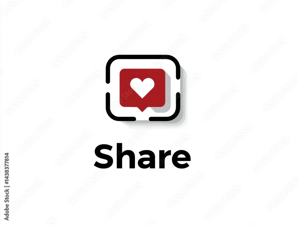clean vector icon with social share symbol and text clean vector icon with social share symbol and text