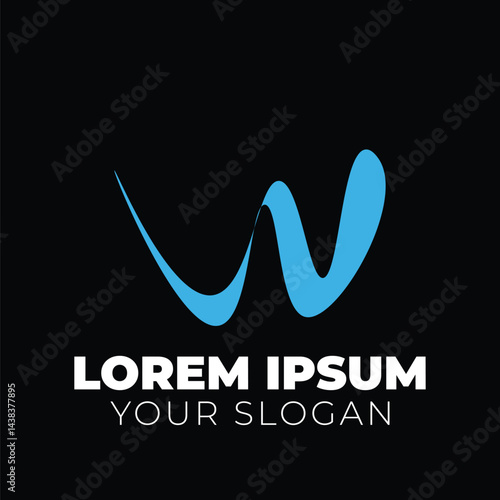 Wallpaper Mural W letter logo for business and company identity Torontodigital.ca