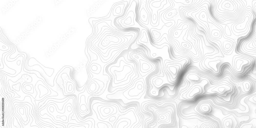 Abstract curve grid map and topo contour map on white background, Topographic contour lines. Seamless pattern with lines Topographic map. Geographic mountain relief diagram line wave carve design.
Abstract curve grid map and topo contour map on white background, Topographic contour lines. Seamless pattern with lines Topographic map. Geographic mountain relief diagram line wave carve design.