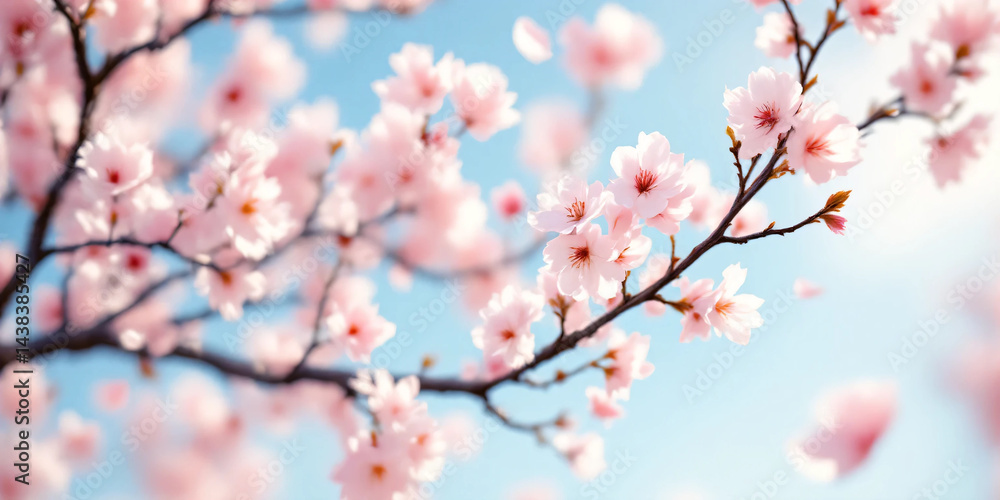 Cherry Blossom Branches: Delicate pink or white blossoms on slender, dark brown branches arranged against a clean, light-colored background. Cherry Blossom Branches: Delicate pink or white blossoms on slender, dark brown branches arranged against a clean, light-colored background.