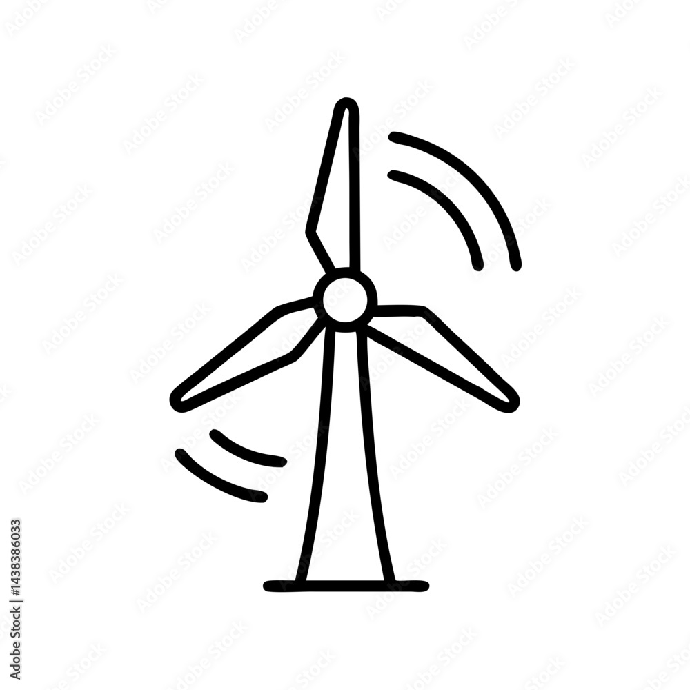 Wind turbine rotating in the wind Wind turbine rotating in the wind