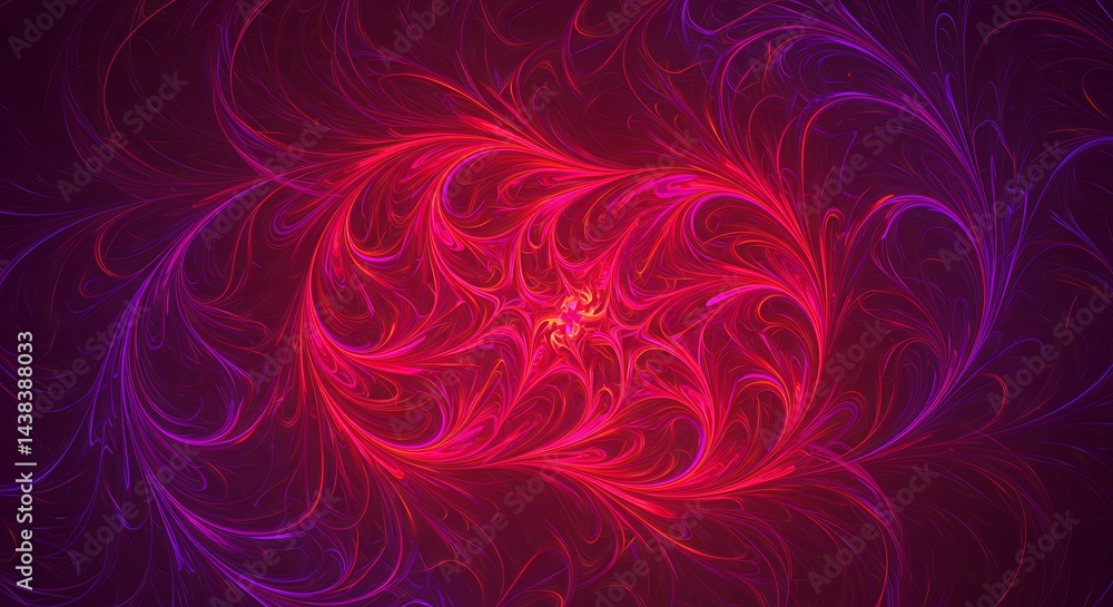 Abstract Fractal Spiral Design in Pink and Purple Abstract Fractal Spiral Design in Pink and Purple