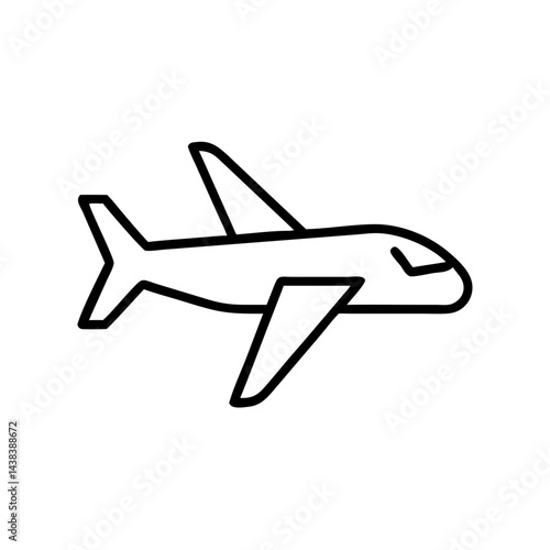 Airplane graphic in minimalistic style