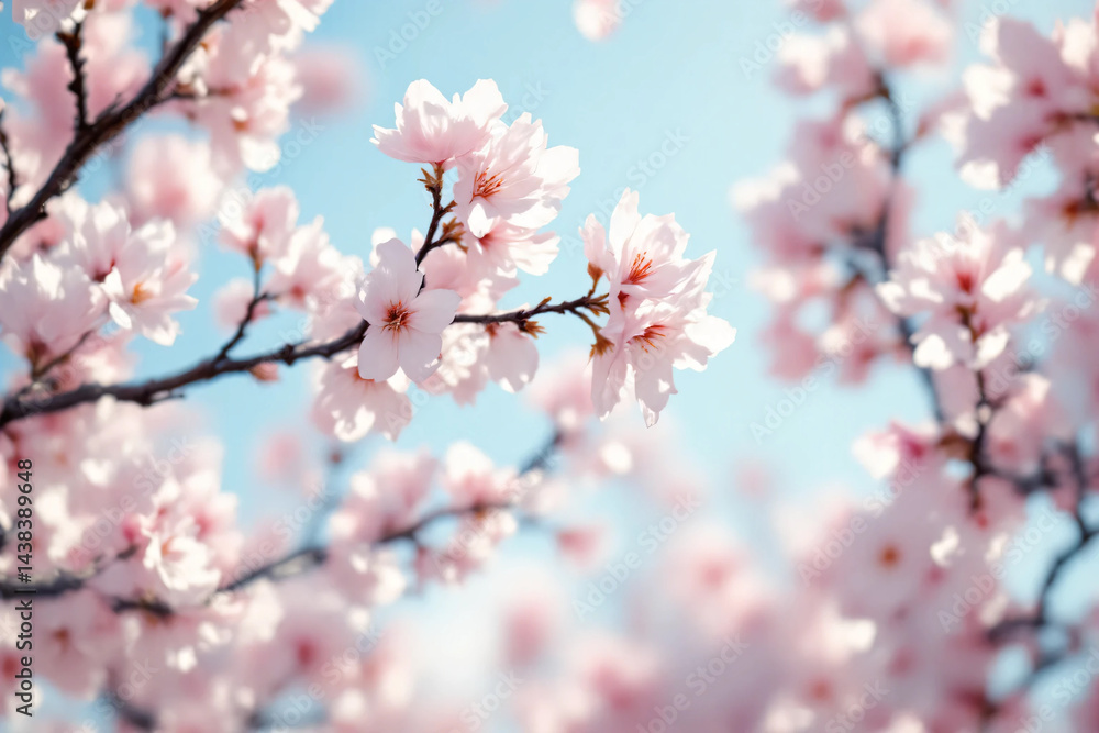Cherry Blossom Branches: Delicate pink or white blossoms on slender, dark brown branches arranged against a clean, light-colored background. Cherry Blossom Branches: Delicate pink or white blossoms on slender, dark brown branches arranged against a clean, light-colored background.