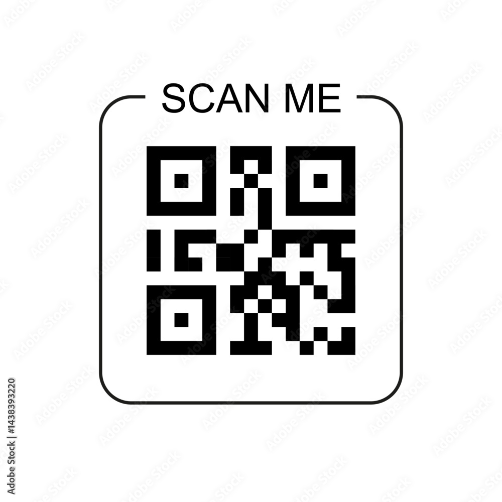 Qr Code Scan Me icon transparent, QR code image - vector Qr Code Scan Me icon transparent, QR code image - vector