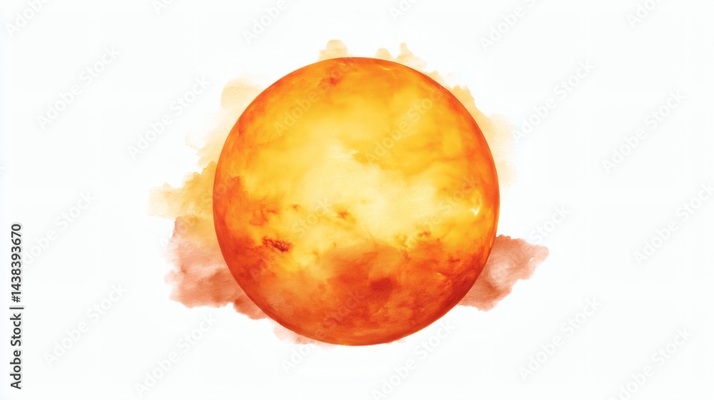 Obraz premium a sun isolate on white background