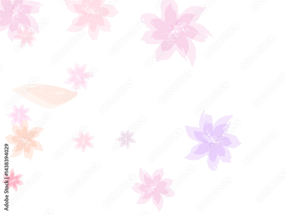Obraz premium set of pink flowers