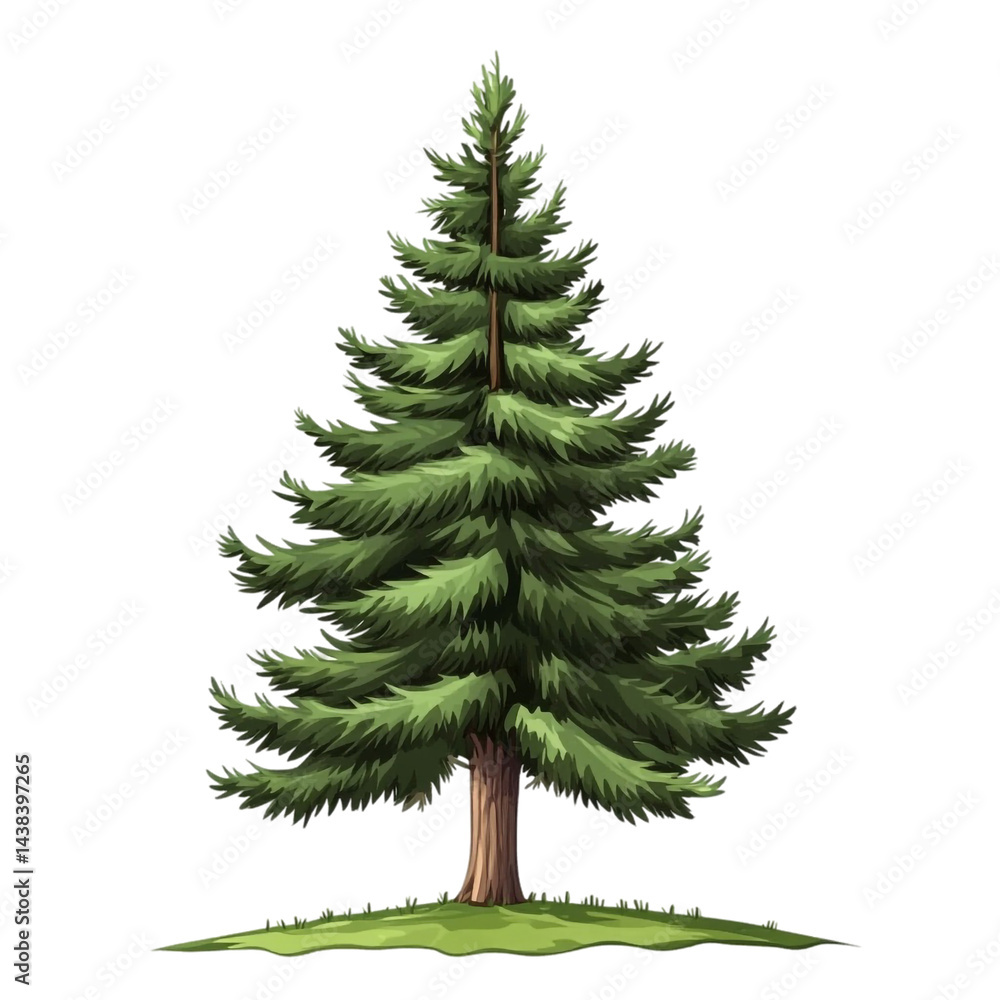 Majestic Evergreen Tree Nature Scene Green Conifer Majestic Evergreen Tree Nature Scene Green Conifer