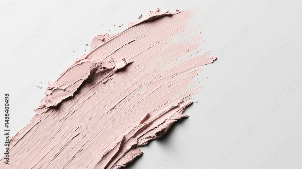 Soft pink makeup smear on white background Soft pink makeup smear on white background