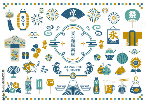 夏の和風素材セット
