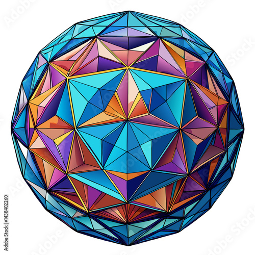 Geometric Sphere Sharp Triangles 3D