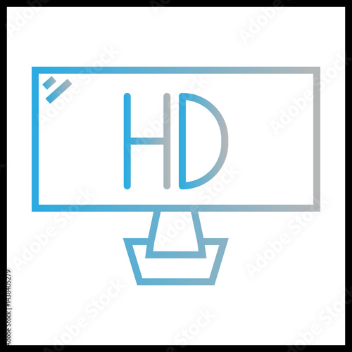 HD Television Icon Design
