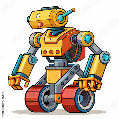 Mobile Robot White Background
