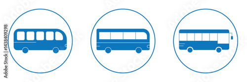 Bus icon set. bus vector icon