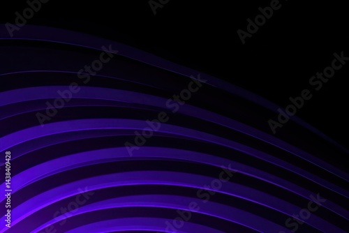 Abstract purple curved lines on black background