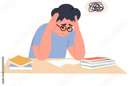 man sleeping on the desk