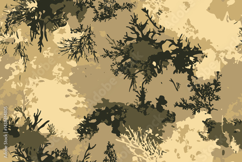 Abstract camouflage pattern. Seamless pattern. Hunting camouflage. Digital camo background. Vector desert pixel camouflage design.