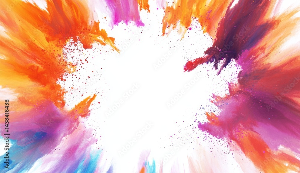 Obraz premium Colorful powder explosion abstract background