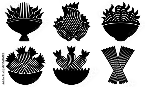 Wallpaper Mural Pasta silhouette vector Torontodigital.ca