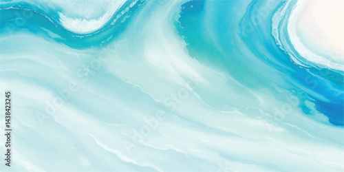 A soothing ocean-inspired watercolor painting in gentle blue and green shades. Abstract and flowing, ideal for relaxing visuals and branding.
