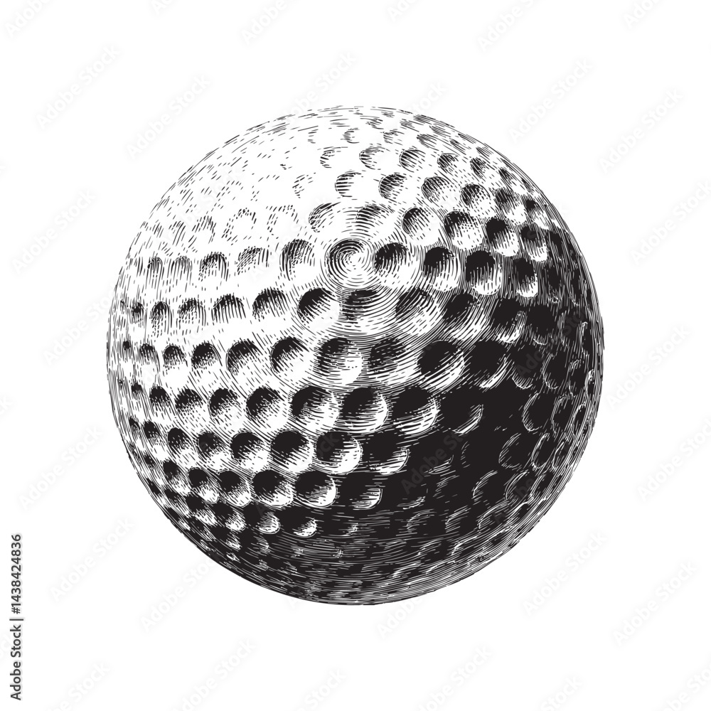 Golf ball vector design isolated on white background Golf ball vector design isolated on white background