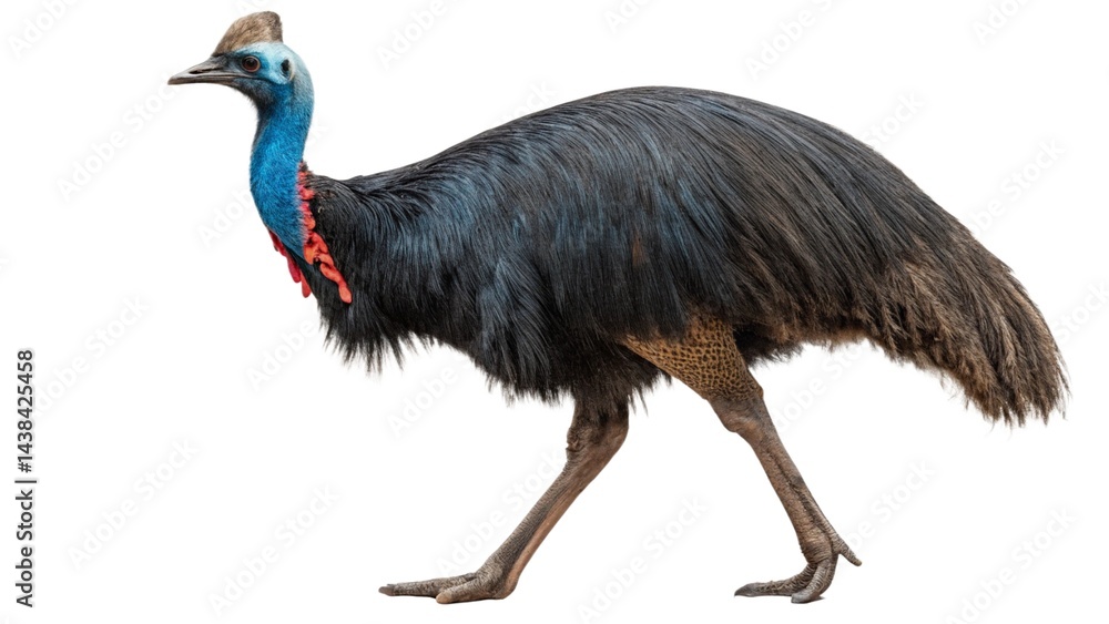 Fototapeta premium emu isolated on white background