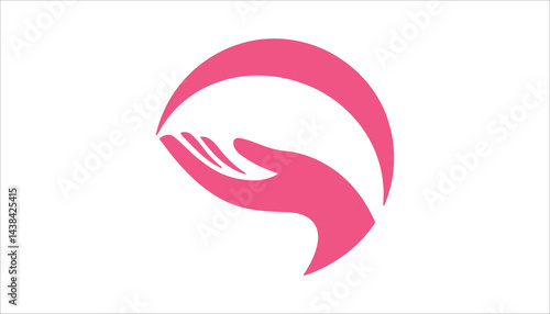 Hand holding heart symbol of care and protection vector