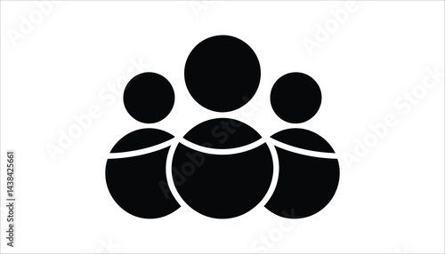 Group of Three People Icon Silhouette High Resolution Picture