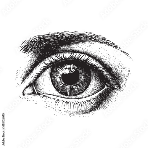 human eye vector design isolated on white background
