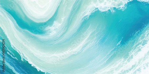 Elegant hand-painted sea-inspired texture in soft blue and green watercolor tones. Perfect for minimalist and natural-themed creative projects.
