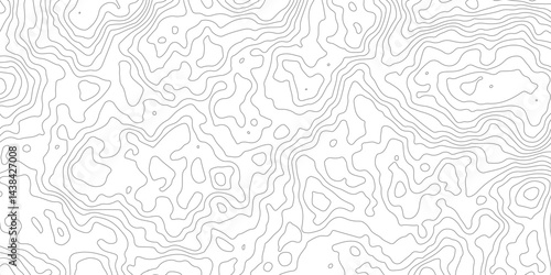 Modern design with White background with topographic wavy pattern design.paper texture Imitation of a geographical map shades.Topographic map background geographic line map with elevation assignments