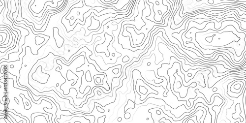  Modern design with White background with topographic wavy pattern design.paper texture Imitation of a geographical map shades.Topographic map background geographic line map with elevation assignments