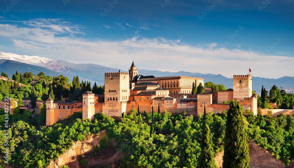 Fototapeta premium famous alhambra in granada andalusia spain