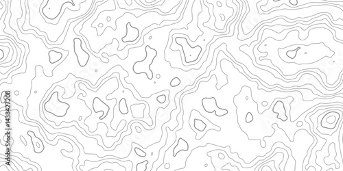  Modern design with White background with topographic wavy pattern design.paper texture Imitation of a geographical map shades.Topographic map background geographic line map with elevation assignments