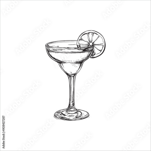 Margarita vector design isolated on white background