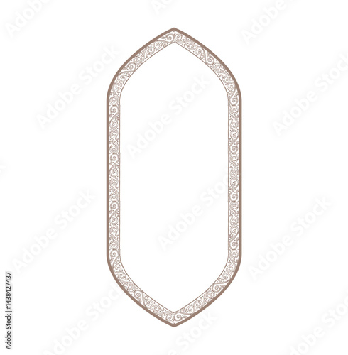 Eslimi Tazhib Iranian Art Design Text Box Floral Vector