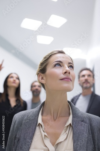 Wallpaper Mural Confident caucasian businesswoman leading team of professionals Torontodigital.ca