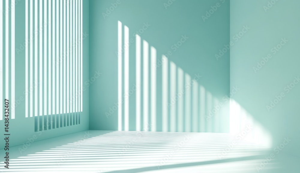 Fototapeta premium Light-filled, minimalist interior space (1)
